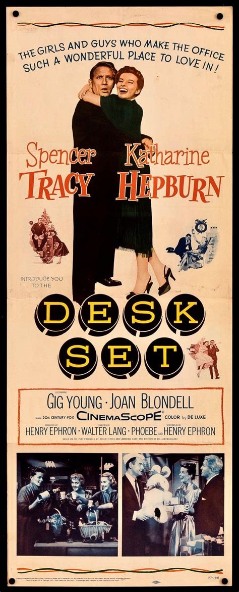 Desk Set Movie Poster 1957 Insert (14x36)