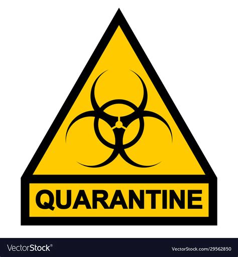 Sign symbol quarantine zone area stop novel Vector Image