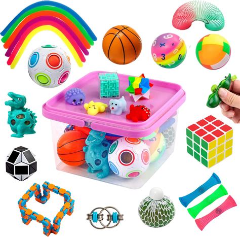 Sensory Toys Set 26 Pack Stress Relief Fidget Hand Toys for Adults and Kids Other Sensory Toys ...