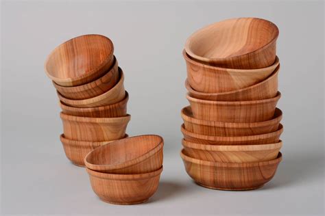 Juego de utensilios de cocina originales platos de madera artesanales ...