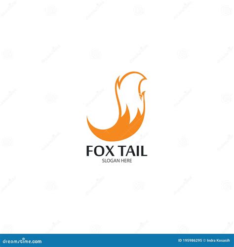 Fox Tail Logo Template Vector Icon Illustration Stock Vector - Illustration of mascot, character ...