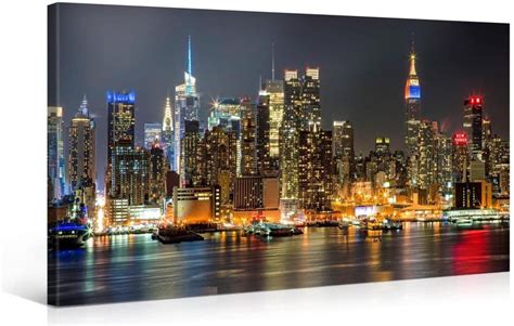 wall26 Manhattan Skyline Canvas Wall Art, 3-Piece