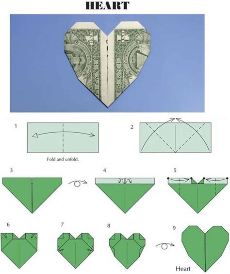 How To Fold A Dollar Bill Into Cool Shapes - Origami