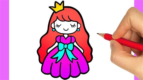 HOW TO DRAW A PRINCESS EASY STEP BY STEP - YouTube