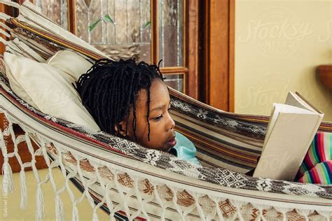 Black Girl Reading A Book In A Hammock by Gabriel (Gabi) Bucataru | Girl reading, Kids reading ...