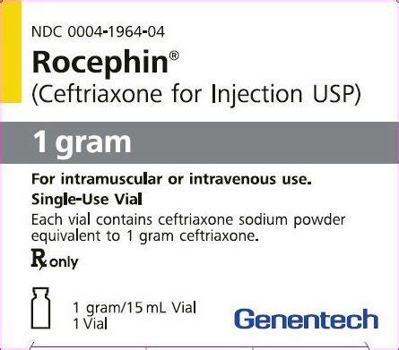 Rocephin - FDA prescribing information, side effects and uses