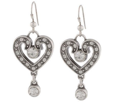 Brighton Crystal Hearts Collection French Wire Earrings - Page 1 — QVC.com