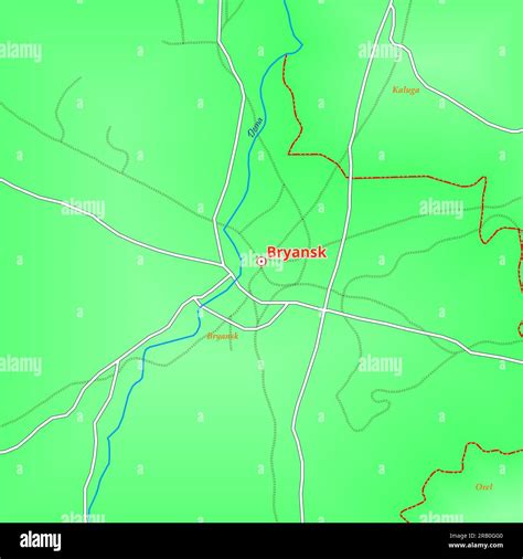 Map of Bryansk City in Russia Stock Photo - Alamy