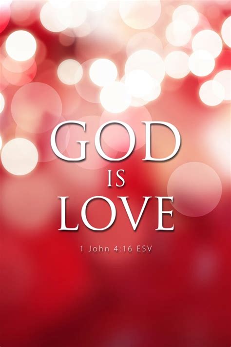 God is Love - 1 John 4:16 - iPhone Wallpaper - Tamil Christian Online