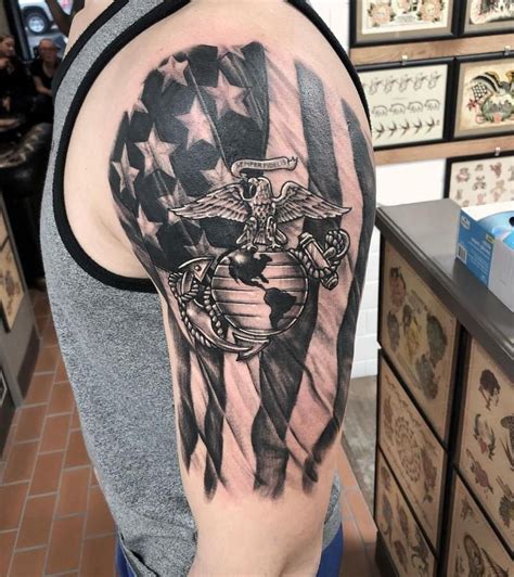 50 Awesome American Flag Tattoo Ideas! | American flag tattoo, Military ...