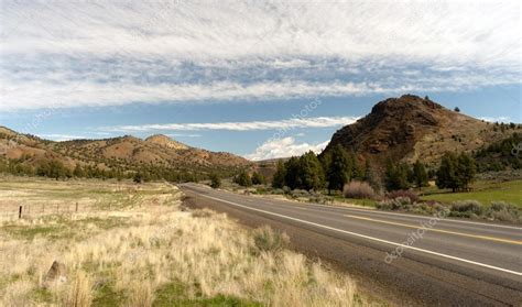 Oregon Route 26 Ochoco Highway High Desert Landscape US Travel Stock ...