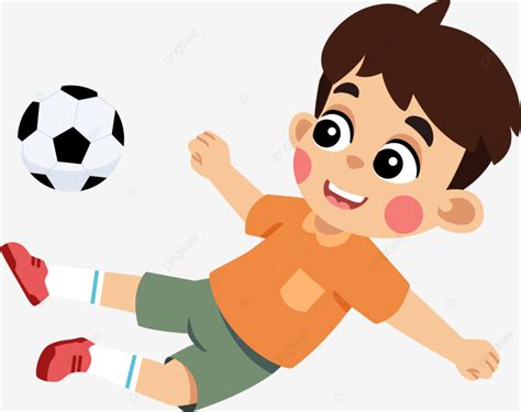 점프하고 축구하는 아이 Anak Bermain Sepak Bola, 아이, 축구, 어린이 PNG, 일러스트 및 벡터 에 대한 무료 다운로드 - Pngtree