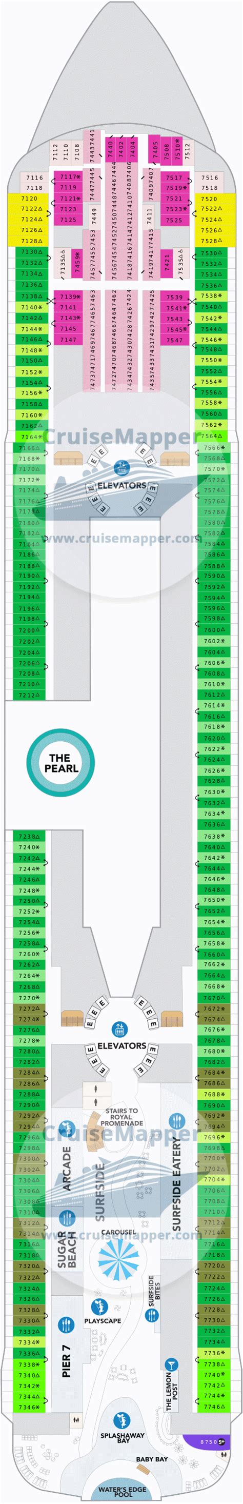 Icon Of The Seas deck 7 plan | CruiseMapper