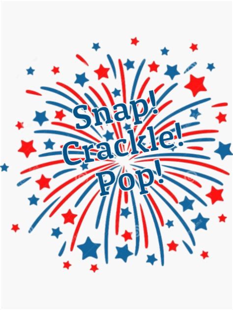 "Snap, crackle, and pop " Sticker by Bombideas | Redbubble