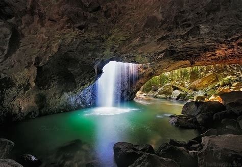 Waterfall in a cavern | beautiful waters | Pinterest