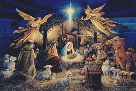 Souls Wallpaper : Nativity Painting Scene Christmas Jesus Diamond ...