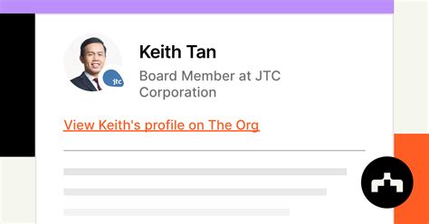 Keith Tan - Board Member at JTC Corporation | The Org