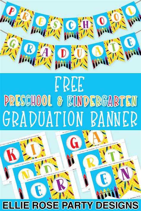 Free Preschool & Kindergarten Graduation Banner Printable ...