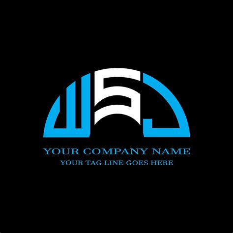 WSJ letter logo creative design with vector graphic 8654117 Vector Art ...