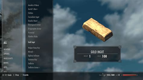 Gold Ingot (Skyrim): ID, Spawn Commands, Value & Weight - TBM | TheBestMods