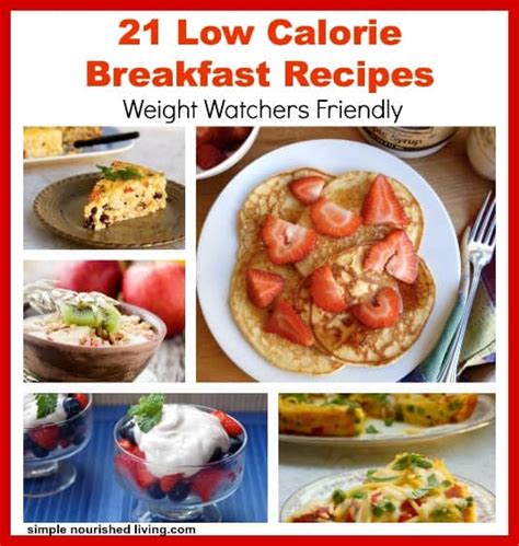 Low Calorie Breakfast Recipes with Weight Watchers Points