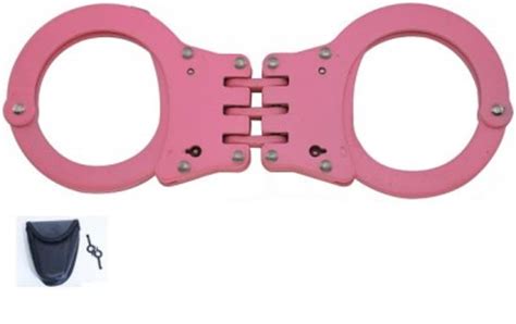 VIRTUE DOUBLE LOCK HINGE POLICE STYLE PINK HANDCUFFS professional ...