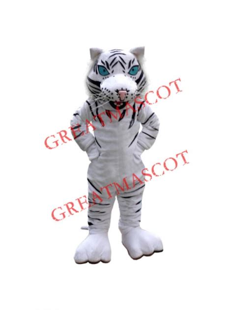 Affordable White Tiger Mascot Costume