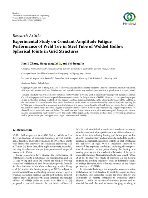 (PDF) Experimental Study on Constant-Amplitude Fatigue Performance of ...