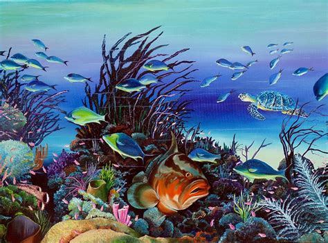 Underwater Coral Painting at PaintingValley.com | Explore collection of ...