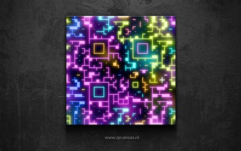 QR code art neon design by Leconte on DeviantArt