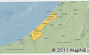 Political Shades 3D Map of Gaza Strip