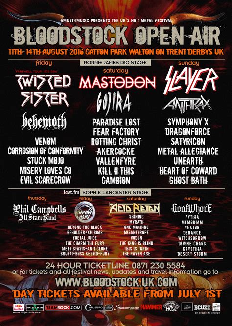 Have you SEEN the Bloodstock Festival 2016 line-up? It's great ...