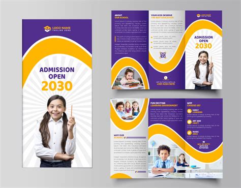 Education School Trifold Brochure Template Design :: Behance