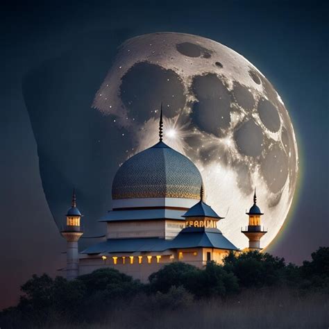 Premium AI Image | Eid moon sighting Generative AI