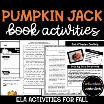 Pumpkin Jack Book Companion: ELA, Science, and Art Activities | TpT