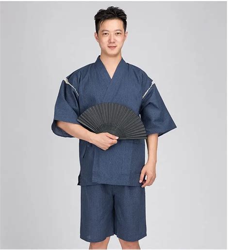 2017 Summer Men Cotton Yukata Kimono Suit Men Japan Traditional Pajamas ...