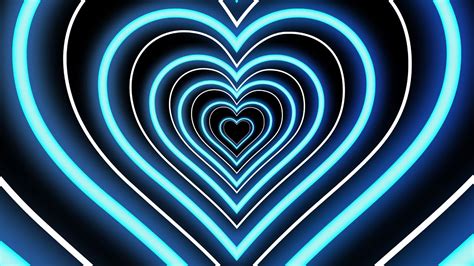 Сердечки фон | сердечки синий неон | Hearts background | hearts blue neon - YouTube