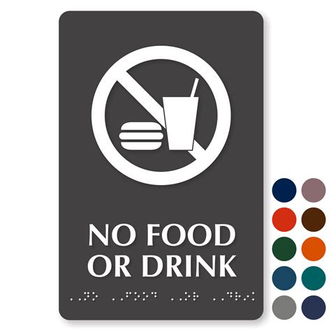 No Food Or Drink Signs - Custom No Food Or Drink Signs