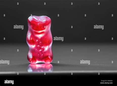 A red gummy bear candy fruity flavours Stock Photo - Alamy