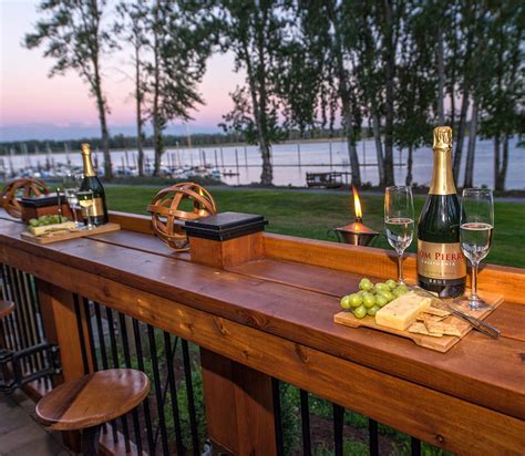 Bar extends length of Deck with pull out seating - River View http ...