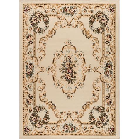 Tayse Rugs Laguna Beige 8 ft. x 10 ft. Traditional Area Rug-4612 Beige ...