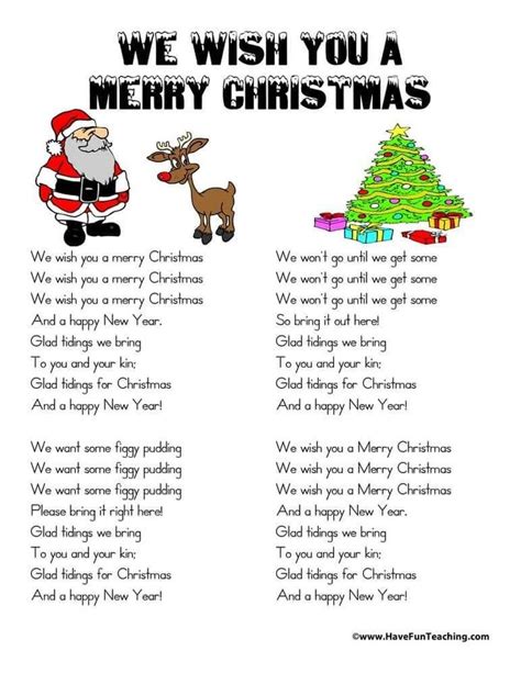 We wish you Merry Christmas | Merry christmas lyrics, Christmas lyrics ...