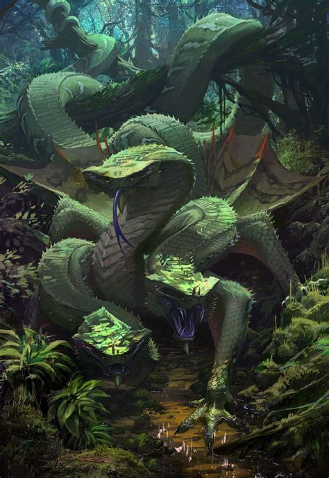 Green Dragon, Brett MacDonald | Fantasy creatures art, Fantasy art ...