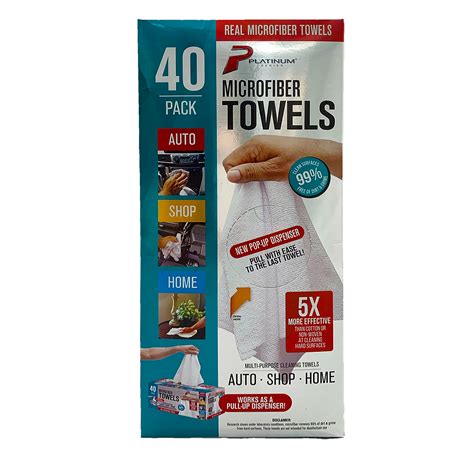 Premium Multi-Purpose Microfiber Towels 40PK - Platinum Series ...