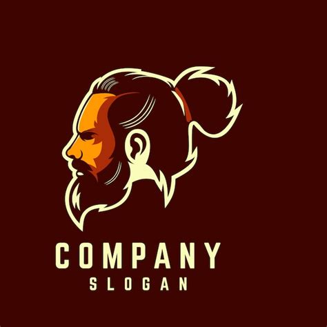 Premium Vector | Beard logo design