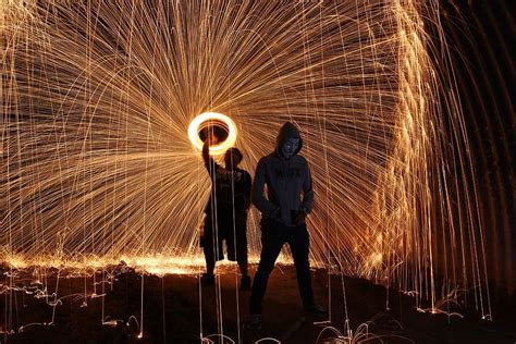 HD wallpaper: long exposure photography of person spinning fireworks, steelwool | Wallpaper Flare