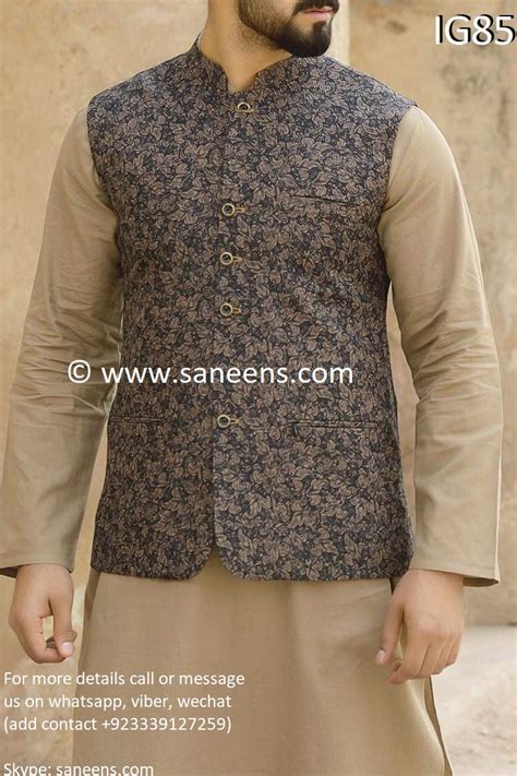 New traditional pashtun men dress with beautiful vest in tortilla brown ...