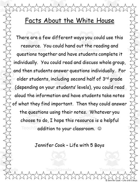 Facts About the White House by Teach Simple