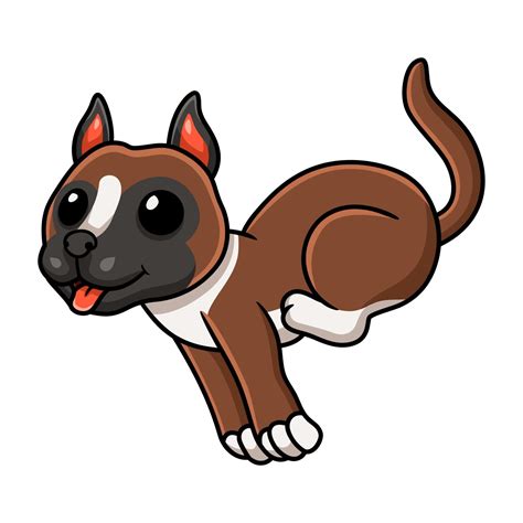 Cute little boxer dog cartoon 16834900 Vector Art at Vecteezy