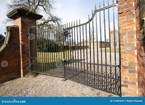 Closed gates stock image. Image of road, closed, large - 13482599